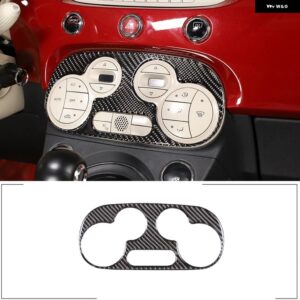 カースタイリングカーボン インテリア センターコンソール ダッシュボード パネル 装飾 トリム ステッカー フィアット 500 2011-2019 自動車 - 8