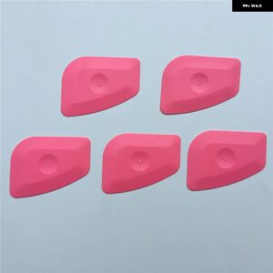 カーラッピングツール オートビニール インストール スクレーパー ステッカー カッター ウィンドウティント フィルム スキージセット - 5 PCS Pink Squeegee