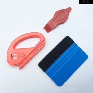 カーラッピングツール オートビニール インストール スクレーパー ステッカー カッター ウィンドウティント フィルム スキージセット - 3 PCS Tool Kit