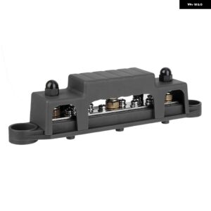 150A バスバーブロック配電端子ブロック 10 端子ネジバスバーキャンピングカーボートマリンキャラバン RV - black