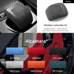 アルカンターラ スエード ギア シフト ノブ ハンドル ABS カバー トリム ステッカー メルセデス W177 V177 W118 A クラス カー - carbon black