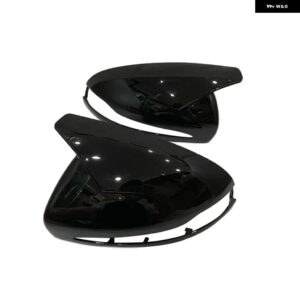 カーボンルックドアミラーキャップカバー メルセデス B C E S CLS GLA GLB GLC W205 W247 H247 X247 X253 C253 W222 C217 W213 C257 - Bright Black