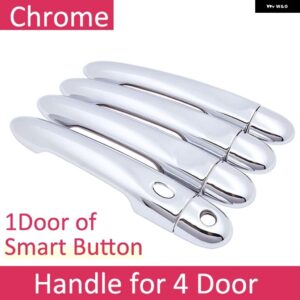 なクロームサイドドアハンドルカバー トリムLADA XRAY AVTOVAZ 2015-19 ステッカー キャッチ - 1 Keyhole 1 Button