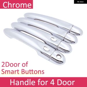 なクロームサイドドアハンドルカバー トリムLADA XRAY AVTOVAZ 2015-19 ステッカー キャッチ - 1 Keyhole 2 Buttons