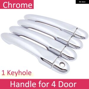 なクロームサイドドアハンドルカバー トリムLADA XRAY AVTOVAZ 2015-19 ステッカー キャッチ - 1 Keyhole No Button