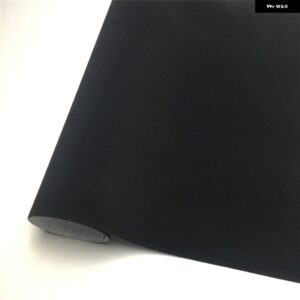 ブラックベルベットビニールカーラップフィルムスエードラッピング ステッカー バブルフリーカー インテリア デカール コンソールコンピュータースキン