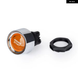 エンジン スタート 50A プッシュボタン キーレススイッチ DC 12V/24V レーシング小型スタートボタンイグニッションスターターオンオフスイッチ - Orange