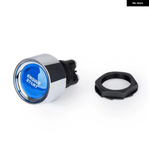 エンジン スタート 50A プッシュボタン キーレススイッチ DC 12V/24V レーシング小型スタートボタンイグニッションスターターオンオフスイッチ - Blue