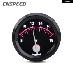 2インチ 52MM 12V レーシングカーターボブーストゲージ水温タコメーター RPM ゲージ油圧センサー付き電圧メーター ポインター LED - Volt Meter