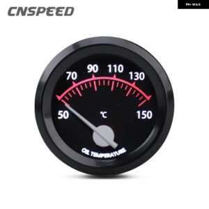 2インチ 52MM 12V レーシングカーターボブーストゲージ水温タコメーター RPM ゲージ油圧センサー付き電圧メーター ポインター LED - Oil temp gauge