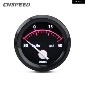 2インチ 52MM 12V レーシングカーターボブーストゲージ水温タコメーター RPM ゲージ油圧センサー付き電圧メーター ポインター LED - Boost Guage Psi