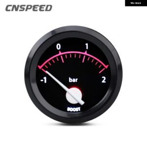2インチ 52MM 12V レーシングカーターボブーストゲージ水温タコメーター RPM ゲージ油圧センサー付き電圧メーター ポインター LED - Boost Guage Bar