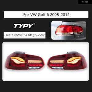 フル LED テールライト リアランプ MK6 ゴルフ R20 GTD 2008-2014 VW ゴルフ 6 ドラゴン スケール テールライト M4 デザイン DRL ウィンカー - Red