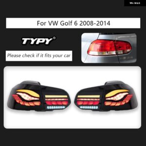フル LED テールライト リアランプ MK6 ゴルフ R20 GTD 2008-2014 VW ゴルフ 6 ドラゴン スケール テールライト M4 デザイン DRL ウィンカー - smoke