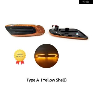 2個 ミニクーパー F55 F56 F57 ダイナミック LED フェンダーマーカーライト サイドマーカー ランプアンバーライトスモークレンズ - Dynamic Yellow