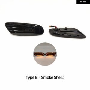 2個 ミニクーパー F55 F56 F57 ダイナミック LED フェンダーマーカーライト サイドマーカー ランプアンバーライトスモークレンズ - Dynamic Smoke
