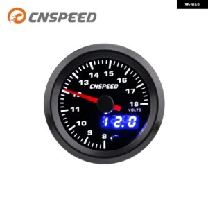2インチ 52MM ターボブースト水温油温オイルプレスボルト空燃比排気ガス温度タコメーター カーゲージ 7 色 LED 付き - Voltmeter
