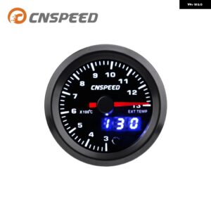 2インチ 52MM ターボブースト水温油温オイルプレスボルト空燃比排気ガス温度タコメーター カーゲージ 7 色 LED 付き - Exhaust gas temp