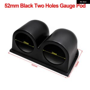 2インチ 52MM ターボブースト水温油温オイルプレスボルト空燃比排気ガス温度タコメーター カーゲージ 7 色 LED 付き - 2hole instrum