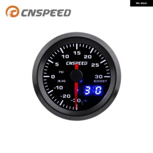 2インチ 52MM ターボブースト水温油温オイルプレスボルト空燃比排気ガス温度タコメーター カーゲージ 7 色 LED 付き - Turbo Boost Gauge