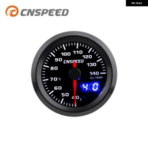 2インチ 52MM ターボブースト水温油温オイルプレスボルト空燃比排気ガス温度タコメーター カーゲージ 7 色 LED 付き - Oil temp gauge