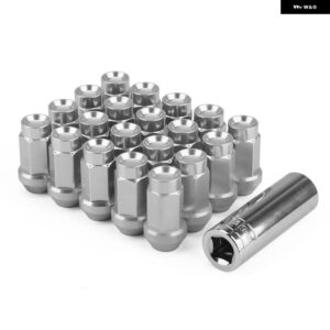 7075-T6 アルミスタイル 20個 M12X1.5 M12 * 1.25 レーシングカー六角 19MM ホイールナットラグナットボルト
