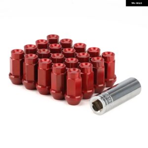 7075-T6 アルミスタイル 20個 M12X1.5 M12 * 1.25 レーシングカー六角 19MM ホイールナットラグナットボルト