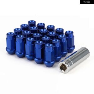 7075-T6 アルミスタイル 20個 M12X1.5 M12 * 1.25 レーシングカー六角 19MM ホイールナットラグナットボルト