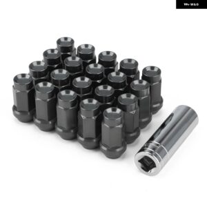 7075-T6 アルミスタイル 20個 M12X1.5 M12 * 1.25 レーシングカー六角 19MM ホイールナットラグナットボルト