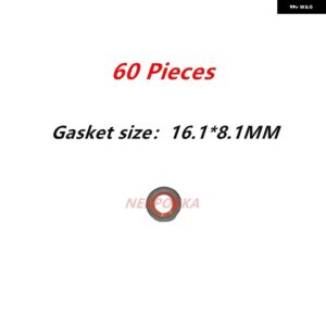 60個 シーリングガスケット エアコンシステム エクスパンション弁ガスケット パイプヘッドガスケット コンプレッサー ガスケット - 16