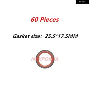 60個 シーリングガスケット エアコンシステム エクスパンション弁ガスケット パイプヘッドガスケット コンプレッサー ガスケット - 25