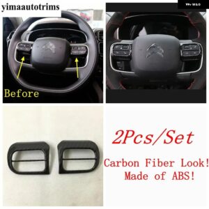 カーボン ダッシュボード フレーム/ギアノブハンドル/ステアリングホイール カバー トリムシトロエン C5 エアクロス 2018 - 2024 - Model D