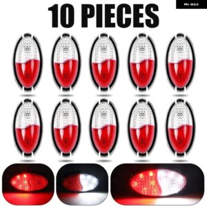 LED クリアランス ライト 12 V 24 V サイド マーカー ランプ 赤 白 トレーラー トラック キャラバン トラック RV 信号ブレーキ リアハザードランプ - 10pcs