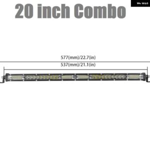 RACBOX 10 20インチ スーパースリム LED ワークライトバー単列スポットフラッドコンボビーム ヘッドライト 12V 24V フォグ運転車作業ライト - 20 inch Combo Beam