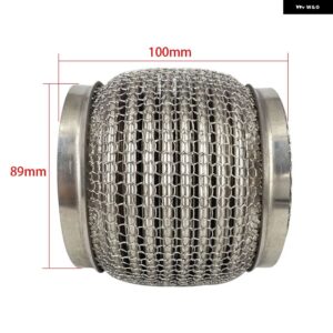 ステンレス SUS304 排気フレックスパイプチューブフレックスカプラーインターロック付きスーパーフレキシブル 63X100MM 63X150MM 76X100MM - 89X100mm