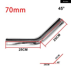 インタークーラーパイプ 2.75インチインチ /70MM /ストレート/90 度/45 度/180 度/厚さ 2MM /DIY アルミパイプ/エアインテークパイプ - 45 degrees
