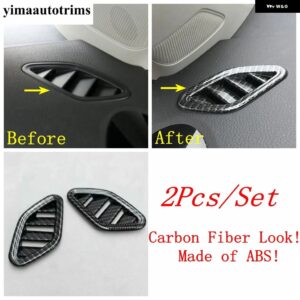 カーボンルックカー ABS ピラースピーカー/ウィンドウリフトボタン/エアコンベントカバー トリム MG ZS EV 2018 - 2023 - Model D