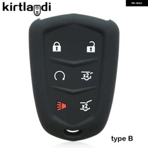 シリコンキーケースキーカバー リモートキャデラック SRX SLS CTS XT5 XT6 ATS-L CT6 XTS XT4 エスカレードコルベット C7 SRX GMT900 ATS - B Black