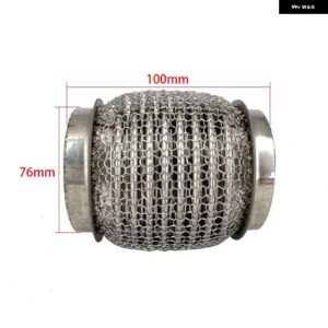 ステンレス SUS304 排気フレックスパイプチューブフレックスカプラーインターロック付きスーパーフレキシブル 63X100MM 76X100MM 76X200MM - 76X100mm