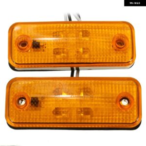 2/4/6PC 12-30V アンバークリアランス サイドマーカー インジケーターライトトレーラートラックキャラバンバン信号灯ウィン - 2pcs