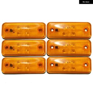 2/4/6PC 12-30V アンバークリアランス サイドマーカー インジケーターライトトレーラートラックキャラバンバン信号灯ウィン - 6pcs