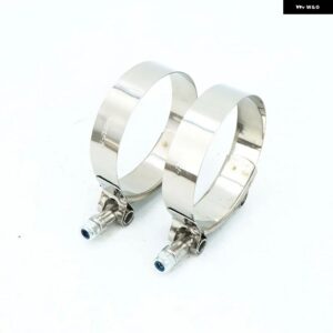 2個 304 ステンレス T ボルトターボシリコンホース クランプ SILCONET ボルトクランプ T ホース パイプクランプ - 67-75mm 2pcs