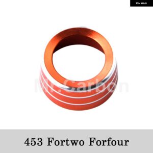 バックミラー アジャスター ノブ 装飾 カバー メルセデス スマート 453 フォーツー フォーフォー インテリア スタイリング - Orange
