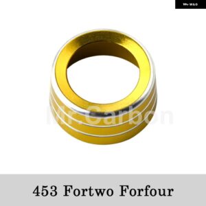 バックミラー アジャスター ノブ 装飾 カバー メルセデス スマート 453 フォーツー フォーフォー インテリア スタイリング - Yellow