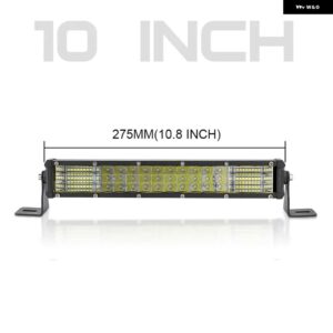 フォグライト 3 列 LED ライトバーオフロード LED バー 10 20インチ コンボ黄色 LED ワークライトバー LADA トラック SUV ATV 4X4 4WD 12V 24V - 1PCS 10 inch White