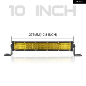 フォグライト 3 列 LED ライトバーオフロード LED バー 10 20インチ コンボ黄色 LED ワークライトバー LADA トラック SUV ATV 4X4 4WD 12V 24V - 1PCS 10 inch Yellow
