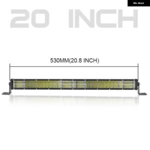 フォグライト 3 列 LED ライトバーオフロード LED バー 10 20インチ コンボ黄色 LED ワークライトバー LADA トラック SUV ATV 4X4 4WD 12V 24V - 1PCS 20 inch White