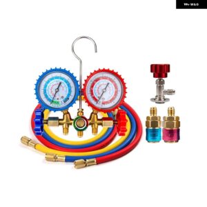 R134A R12 R22 R404A A/C マニホールドゲージセット ホース 付き /自動車用エアコン - Set 5