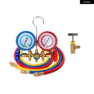 R134A R12 R22 R404A A/C マニホールドゲージセット ホース 付き /自動車用エアコン - Set 7