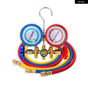 R134A R12 R22 R404A A/C マニホールドゲージセット ホース 付き /自動車用エアコン - Set 1